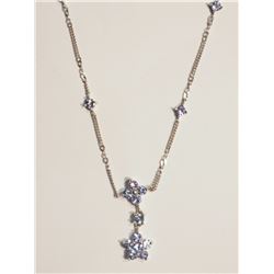 #45-10K GOLD TANZANITE NECKLACE W/COA