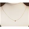 Image 1 : #48-10K GOLD COGNAC DIAMOND NECKLACE W/COA
