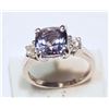Image 1 : #49-14K GOLD TANZANITE & DIAMOND RING W/COA
