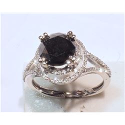 #50-14K GOLD BLACK & WHITE DIAMOND(2.52CT) RING