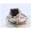Image 1 : #50-14K GOLD BLACK & WHITE DIAMOND(2.52CT) RING