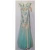 Image 1 : TRANSPARENT AQUA GOWN WITH ZIPPERED BACK