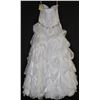 Image 2 : WHITE TIERED WEDDING GOWN WITH HEAVILY BEADED