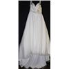 Image 1 : IVORY BUTTON BACKED WEDDING GOWN WITH TRAIN AND
