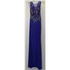 Image 2 : ROYAL BLUE SEQUINNED FULL BACK GOWN