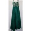 Image 1 : EMERALD GREEN ZIPPER BACK GOWN WITH