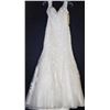 Image 1 : IVORY LACE COVERED ZIPPER BACKED WEDDING GOWN WITH