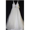 Image 1 : WHITE ZIPPER BACKED WEDDING DRESS WITH BEADED