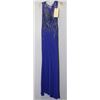 Image 1 : TRANSLUSCENT ROYAL BLUE FULL LACED BACK GOWN