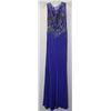 Image 2 : TRANSLUSCENT ROYAL BLUE FULL LACED BACK GOWN