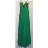 Image 2 : FOREST GREEN SEQUINED TOP LONG GOWN