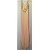 Image 2 : APRICOT SEQUINED TOP OPEN BACK LONG GOWN
