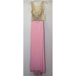 PINK GEMMED TOP LONG GOWN