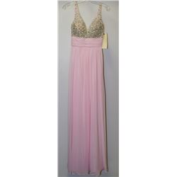 PINK GEMMED TOP LONG GOWN