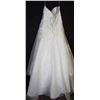 Image 2 : WHITE LACE OVERLAY STRAPLESS WEDDING GOWN W/ TRAIN