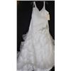 Image 1 : WHITE BEADED STRAPS WEDDING GOWN W/ TRAIN