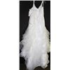 Image 2 : WHITE BEADED STRAPS WEDDING GOWN W/ TRAIN