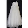 Image 1 : WHITE EMBROIDERED TOP WEDDING GOWN W/ TRAIN