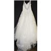Image 2 : WHITE LACE BEADED & EMBROIDERED WEDDING GOWN