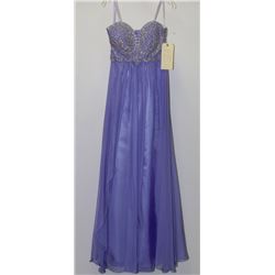 LILAC GEMMED TOP LACE GOWN
