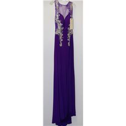 PURPLE GEMMED LACE DRESS