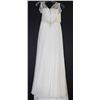 Image 1 : WHITE LACE GEMMED TOP WEDDING GOWN W/ TRAIN