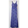 Image 1 : ROYAL BLUE LACE OVERLAY GOWN