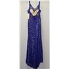 Image 2 : ROYAL BLUE LACE OVERLAY GOWN