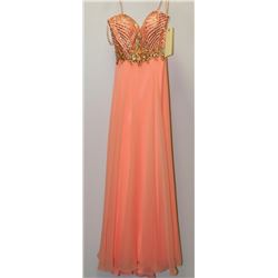 CORAL SEQUINNED TOP GOWN