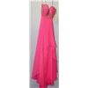 Image 1 : HOT PINK GEMMED TOP OPEN BACK GOWN