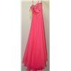 Image 2 : HOT PINK GEMMED TOP OPEN BACK GOWN