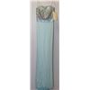 Image 1 : BABY BLUE GEMMED TOP LACE BOTTOM GOWN