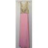 Image 1 : PINK GEMMED & SHEER TOP GOWN