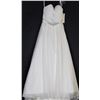 Image 1 : WHITE GEMMED WAIST WEDDING GOWN W/ TRAIN