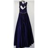 Image 2 : NAVY BLUE GEMMED CHOKER LONG GOWN