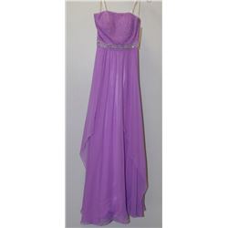 LILAC BEADED TOP STRAPLESS GOWN