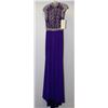 Image 1 : PURPLE BEADED & LACE TOP GOWN