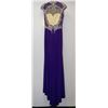 Image 2 : PURPLE BEADED & LACE TOP GOWN