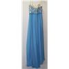 Image 2 : BLUE EMBROIDERED GEMMED TOP GOWN