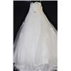 Image 1 : WHITE STRAPLESS LACE OVERLAY WEDDING GOWN