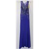Image 1 : ROYAL BLUE SEQUINNED & SHEER GOWN