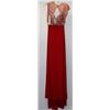 Image 1 : RED GEMMED TOP OPEN BACK GOWN