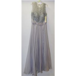 LIGHT PURPLE BEADED & SHEER TOP GOWN
