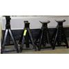 Image 1 : SET OF FOUR 3 TON JACK STANDS