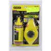 Image 1 : NEW STANLEY CHALK LINE SET 50' WITH LEVEL, CHALK