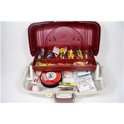 PLANO FISHING TACKLE BOX FILLED WITH LURES &