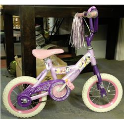 GIRLS TECHTEAM PRINCESS GLITTER BIKE WITH GUARD