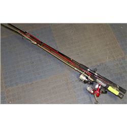 3 FISHING RODS & REELS - SOUTH BEND ECLIPSE