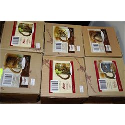 FLAT OF 6 CERAMIC SCULPTED MUG