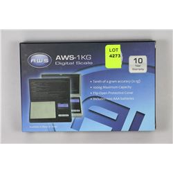 NEW AWS 1KG DIGITAL SCALE
